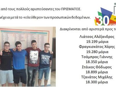 Ένα τμήμα αριστούχων από το ΠΡΙΣΜΑ. Από ...