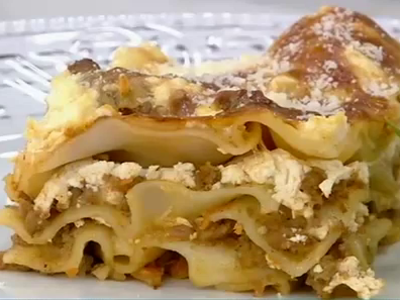 Λαζάνια με κιμά και τυριά