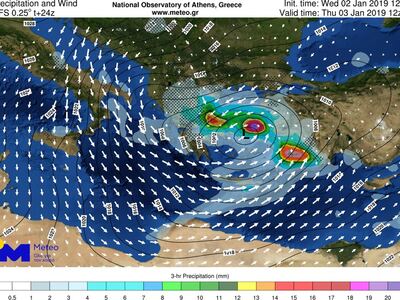 Η θέση του βαρομετρικού χαμηλού της κακο...