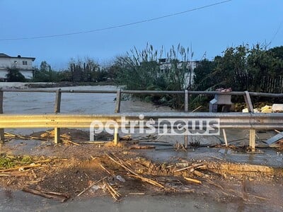 Κακοκαιρία στην Hλεία: Πλημμυρισμένοι δρόμοι και πτώσεις δέντρων-ΦΩΤΟ