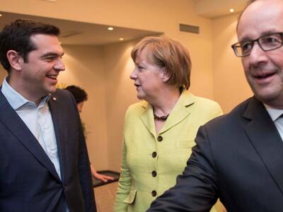 Ο Τσίπρας τα...λέει με Μέρκελ και Ολαντ ...