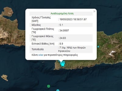 Νύχτα ανησυχίας στην Κρήτη μετά τον σεισ...