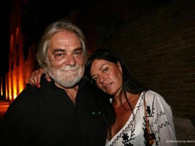 Ο Αλέξης Καλλίτσης με την αδελφή του Ελίζα.