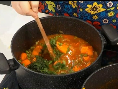 Αρακάς με γλυκοπατάτα από τη Γωγώ Δελογιάννη