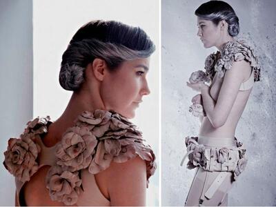 Αηδία: Έφτιαξε φόρεμα από θηλές αγελάδων! 