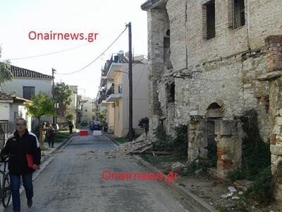 Μεσολόγγι: Κατέρρευσε τοίχος παλαιάς οικίας - ΦΩΤΟ