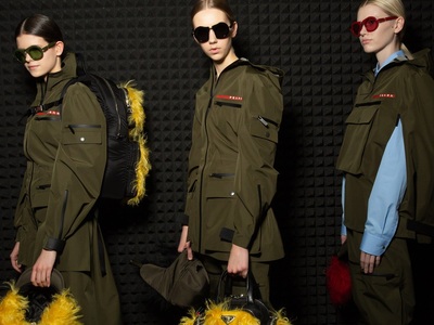 Prada backstage