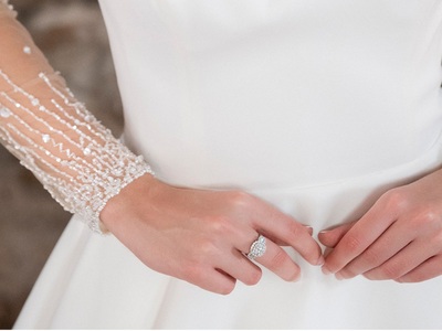 Δαχτυλίδι με σφαιρικό κέντρο, λευκόχρυσο...