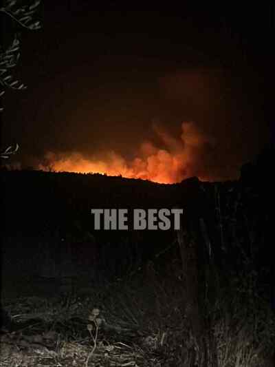 Η φωτια στα όρια Θέας - Καλλιθέας