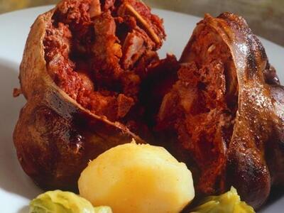 Αυθεντικό ισπανικό botillo με κόκκκινο β...