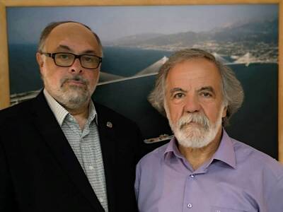 Ο Γιώργος Ασημακόπουλος με το  Νίκο Τζανάκο