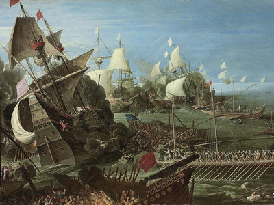 Η ναυμαχία, απεικόνιση του 1574