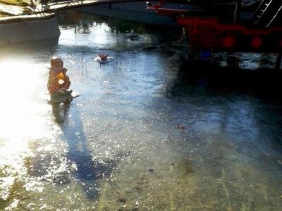 Αίγιο: Πάγωσε η λίμνη στο πάρκο των Υψηλ...