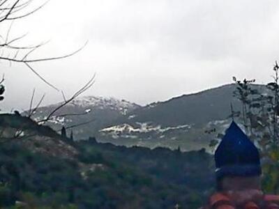 Ηλεία: Χιόνι στο Κρυονέρι Φιγαλείας 