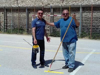 Γραμμογραφήσεις γηπέδων χάντμπολ στα σχολεία