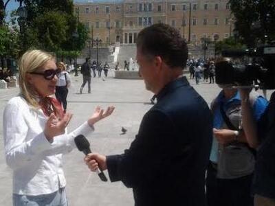 Η υποψήφια ευρωβουλευτής Νατάσα Ράγιου μ...