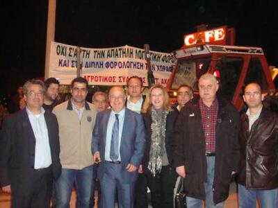 Ο Παύλος Χαϊκάλης στο μπλόκο των αγροτών...