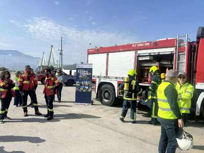 ΔΕΙΤΕ ΦΩΤΟ: Άσκηση της Πυροσβεστικής στη Γέφυρα Ρίου-Αντιρρίου