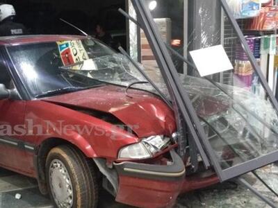 Αυτοκίνητο εισβάλει σε χρωματοπωλείο στα Χανιά
