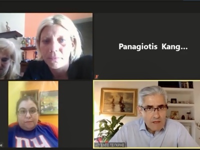 Τηλεδιάσκεψη του Άγγελου Τσιγκρή με τις ...