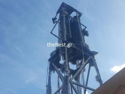 Πάτρα: Στάχτη η κεραία κινητής τηλεφωνία...