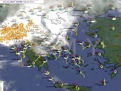 Κεραυνοί «κατά ριπάς» στα βορειοδυτικά α...