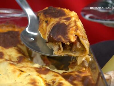 Κανελόνια με κιμά μανιταριών και ελαφριά μπεσαμέλ