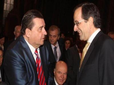 Τρελό ξεκατίνιασμα Σαμαρά - Καρατζαφέρη ...