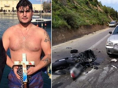 Νεαρός που είχε πιάσει τον σταυρό τα Θεο...