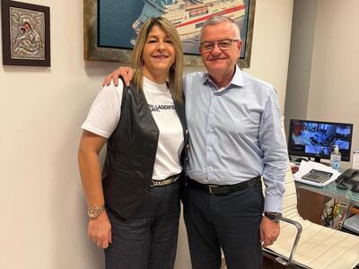 Η Μαρία Νικολοπούλου με τον Αντώνη Κουνάβη