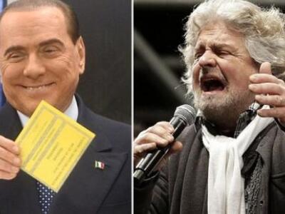 2ος στην Ιταλία ο Γκρίλο, +3% από τον Μπερλουσκόνι