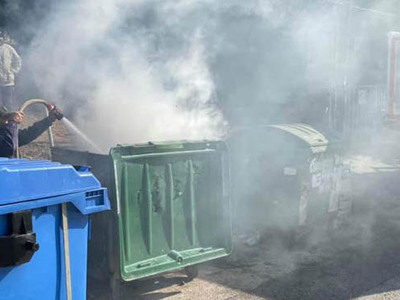 Θεσσαλονίκη: Εμπρησμοί σε κάδους απορριμ...