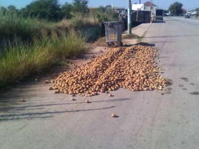 Αρκετά κιλά πατάτες βρέθηκαν πεταμένες σ...