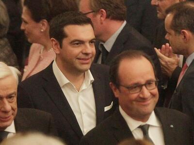 Tσίπρας και Ολάντ υπέγραψαν κοινή διακήρ...
