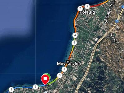 Ο χάρτης με τη διαδρομή του αγώνα 