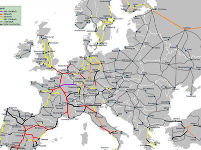 Ο σιδηροδρομικός χάρτης της Ευρώπης και ...