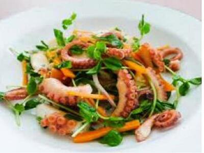 Χταπόδι ξυδάτο με λαχανικά