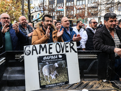 ΔΙΑΜΑΡΤΥΡΙΑ ΚΤΗΝΟΤΡΟΦΩΝ ΣΤΗΝ ΛΑΡΙΣΑ (EUROKINISSI)