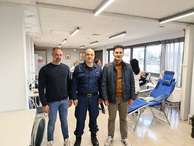 Εθελοντική αιμοδοσία στο Αστυνομικό Μέγα...