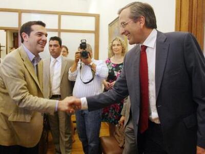 Κόντρα Σαμαρά, Τσίπρα για τη δόση - Δείτ...