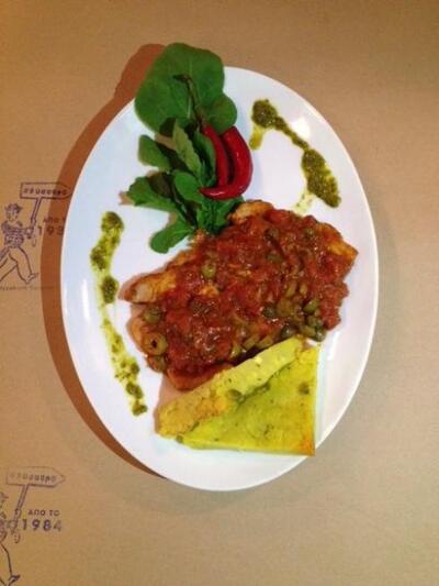 Χοιρινο καρε πιτσα γιολα με πολεντα αρωμ...