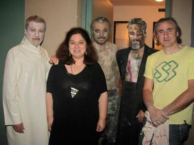 Η Νικαίτη Κοντούρη με τους πρωταγωνιστές...