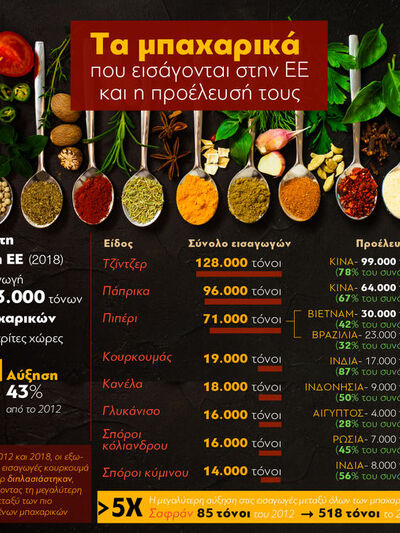 Τα μπαχαρικά που εισάγονται στην Ε.Ε. κα...