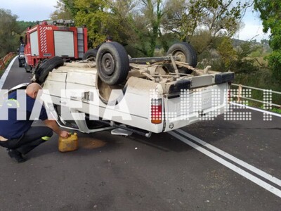 Σοβαρό τροχαίο στο δρόμο για Μακρίσια,  στην Ηλεία