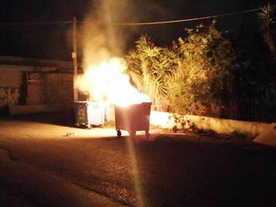 Πάτρα: Φωτιά σε κάδο στο Ρίο