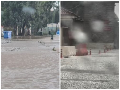 Κακοκαιρία στην Πάτρα: Χαλάζι, πλημμύρες...