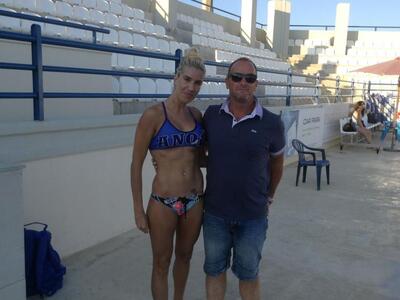 Η Σταυρούλα Παπαϊωάννου στην πισίνα του ΝΟΠ