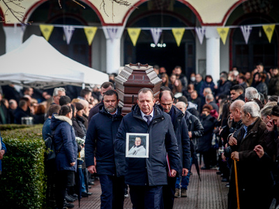 Κηδεία της Σταυρούλας Μπουκοβάλα στο Προ...