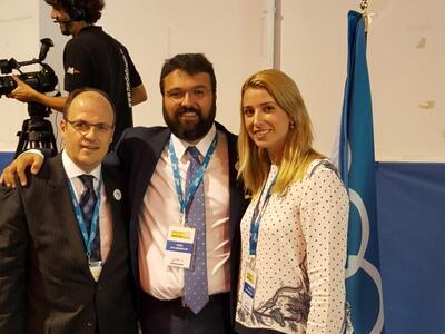 Ο υφυπουργός αθλητισμού με τον πρόεδρο τ...