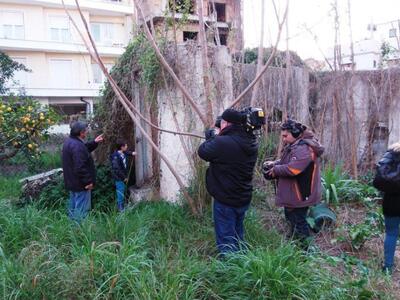 Σκηνή από τα γυρίσματα που έγιναν και στ...